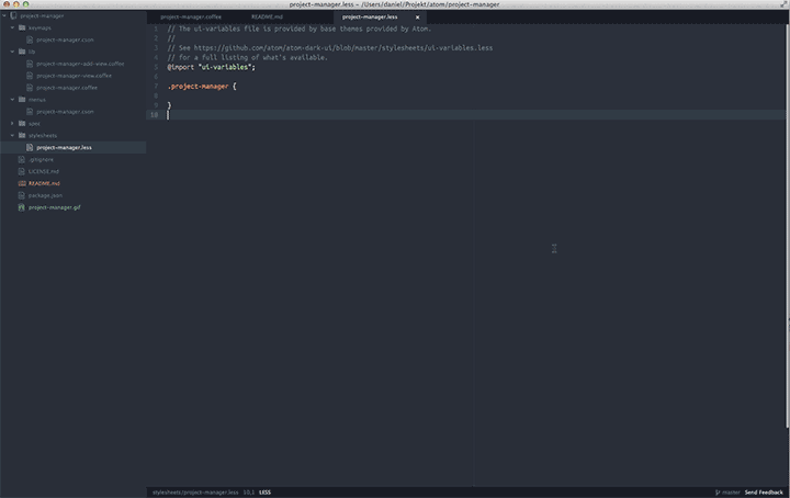 Atom Project Manager